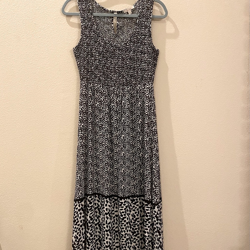 Ella Moss Black and White Patterned Maxi Dress